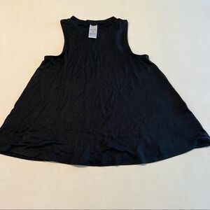 Nordstrom Black Sleeveless Tank Top Trapeze‎ Swing Style Girls Size S 7/8